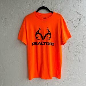 REALTREE Hunters Orange Logo Tee Size Adult Medium